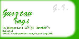 gusztav vagi business card